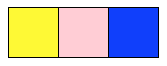 Row of colored boxes: yellow, then pink, then blue