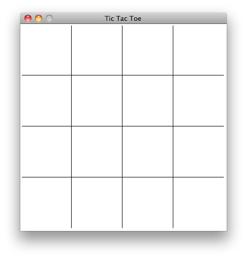 Blank tic-tac-toe board